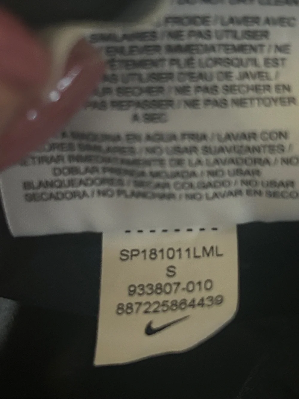 Nike Black Girls' Leggings with White Swoosh
